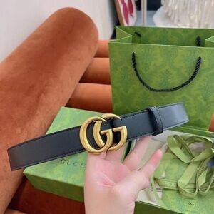 💟 Women's Gucci Marmont GG belt in black 🌺